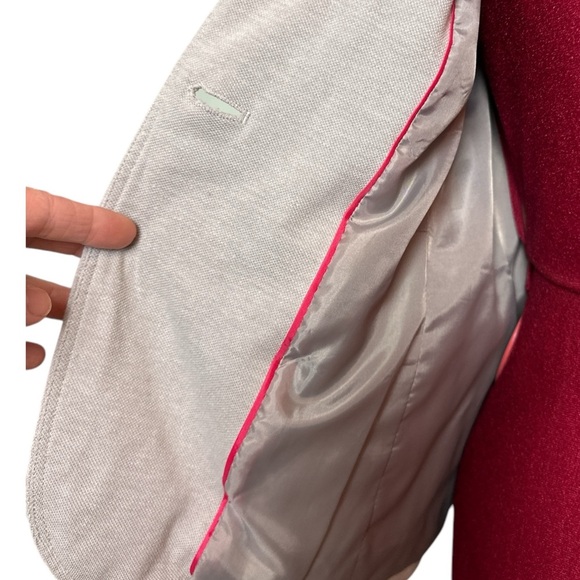 Jessica Petite lined 100% cotton blazer notch color button closure front pockets - Picture 6 of 10